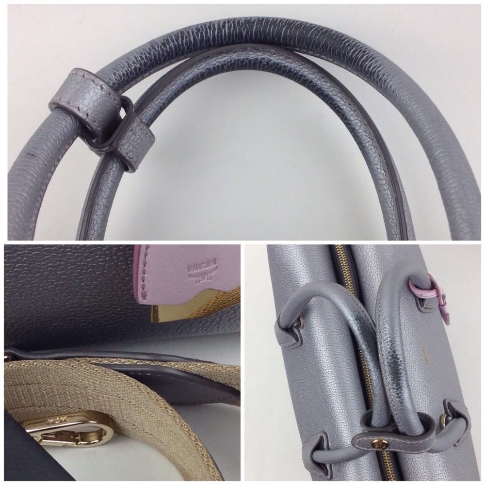 MCM Medium Metalic Milla Leather Tote - Picture 7 of 8